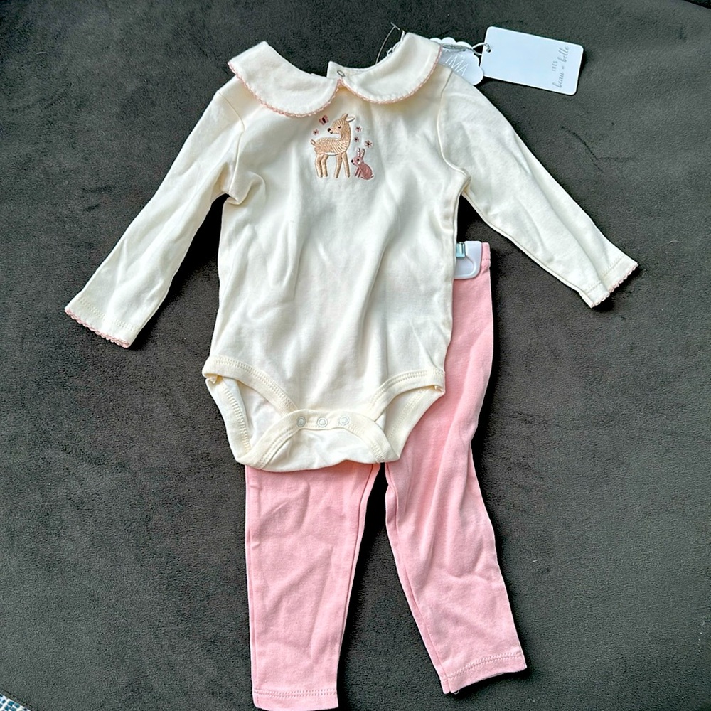 Baby deer accented outfit